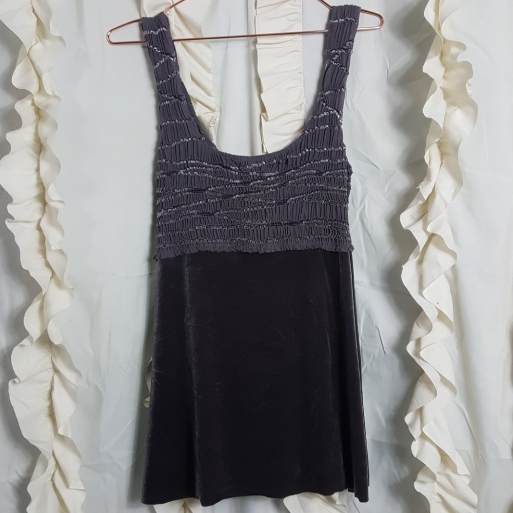 Bailey 44 velvet tank top rouche top flowy hem